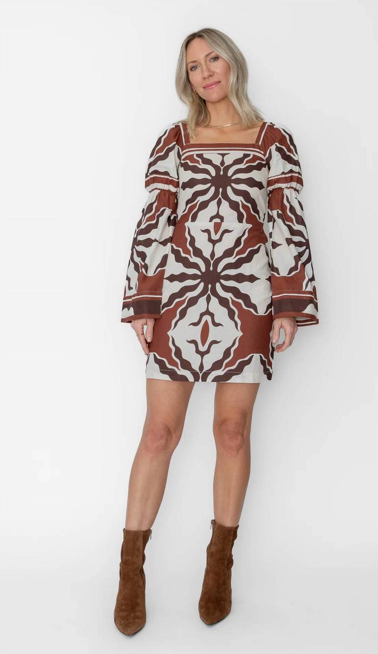 NEW WEST OF martine mini dress in beige